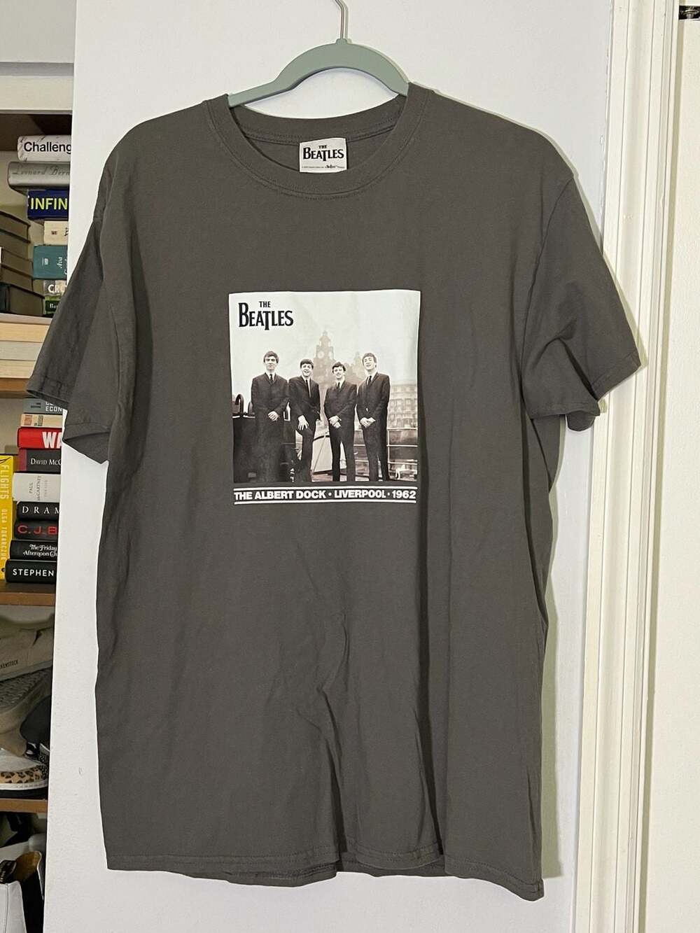 The Beatles Albert Dock Liverpool 1962 Graphic Charcoal T-Shirt